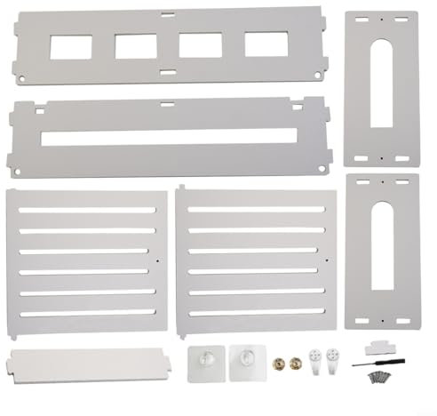 Emiif Wandmontiertes WLAN-Router-Aufbewahrungsregal, kabelloser Geräte-Organizer, TV-Zubehörhalter, dekorative Wandbox für Wohnzimmer, Heimbüro (E)