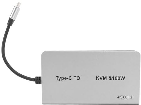 USB 3.0 KVM mit 3 USB 3.0-Anschlüssen, 60 Hz, für 2 Computer mit Gemeinsamem Display, Tastatur, Maus, Festplatten, Drucker, Typ C, PD100W, 5 A, 20 V, Schnellladung