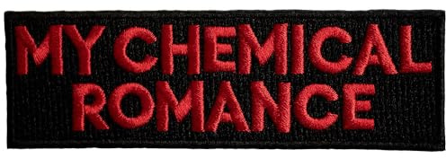 My Chemical Romance Woven Text Logo Iron On Patch (One Size) (Black/Red)