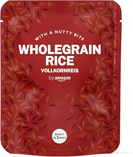 by Amazon Wholegrain Rice Pouch, 250g (Pack of 6)