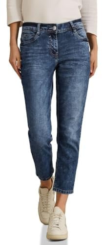 CECIL Damen B378645 Jeans im Casual Fit, mid Blue Used wash, 32W x 26L