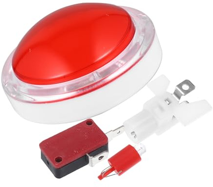 VICASKY Roter LED Antwortspiel Buzzer aus Kunststoff, 1 Satz für Spiele