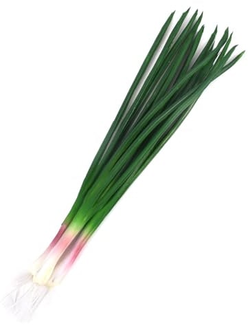 Luckforest Künstliche Schalotten, 3 Stück, künstliche grüne Zwiebeln, realistische gefälschte Gemüse-Modelle für Zuhause, Küche, Restaurant, Restaurant, Modell, Display Requisiten