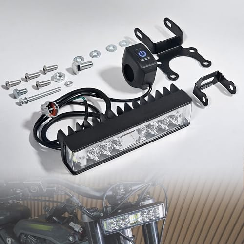 PowerMotor motorcykelstrålkastare kit med främre strålkastare LED-ljuskontrollbrytare, fäste och skruvbyte för Surron Segway X260 X160 Dirt Pit Bike