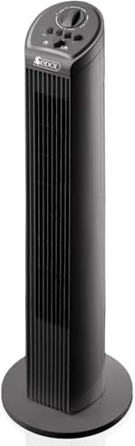 Sedol 29″ Oscillating Tower Fan – Quiet 45W Cooling with 3-Speed Settings & 2-Hour Timer – Compact Standing Fan for Home or Office – Fights Summer Heat with Carry Handle & Easy Assembly (Black)