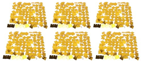Dioche Panneaux Muraux à Paillettes de Toile de Fond Brillantes Décoration de Paillettes pour l'engagement, l'anniversaire et la Fête d'anniversaire, Les Panneaux de en Argent 6PCS avec Une (Gold)