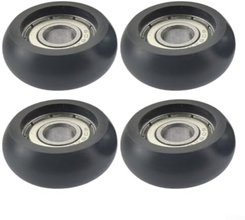 Rudergerät-Rollen, 32 mm x 12 mm x 8 mm, Ersatz-Führungsrollen für Fitnessgeräte für Fitnessstudio und Zuhause, 4 Stück