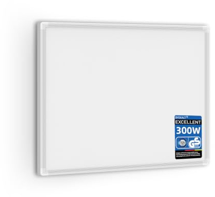 Byekalt Infrarotheizung 300W, Infrarot Wandheizung, 3-8 m² | Energiesparender Heizlüfter, Überhitzungsschutz, 0dB, TÜV-geprüfte Sicherheit, für Badezimmer, 10 Jahre Garantie