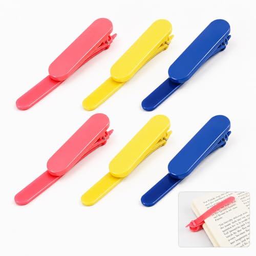 6PCS Automatisches Lesezeichenr aus Silikon, Silikon Lesezeichen für Kinder, Lesezeichen Automatisches, Lesezeichen Personalisiert, Süßes Lesezeichen für Frauen und Männer, Intelligentes Lesezeichen