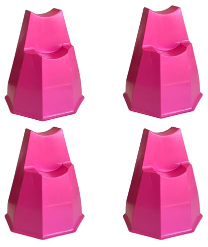 Pylonetti Cavaletti Block Hindernisblock Stangenhalter, 4 Stück, Rosa
