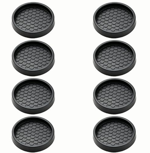 8PCS Patins pour Meubles, 5cm Patin Antidérapant en Caoutchouc, Patin Rond Antidérapant en Caoutchouc, Protection Pied de Chaise, sous-Verres de Meubles Ronds pour Lit Armoire Canapé Chaise Table