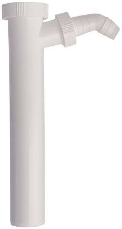 Sanitop-Wingenroth Verstellrohr für Geruchsverschluss Waschbecken, Typ 1 1/4 '' x 40 x 200 mm, Schlauchverschraubung für Geräteanschluss, mit 90° Winkel, Kunststoff, 221894