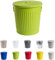 Jinfa | Poubelle en métal galvanisé avec poignées et Couvercle | Vert | Diamètre Ø 36 cm - Hauteur 36,5 cm | Capacité: 35 litres