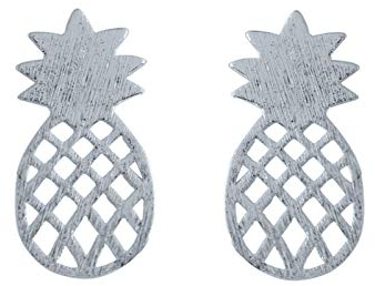 Soulsisters Ananas Ohrringe/simpel/klein/süß/Trend/elegant für Fashionista (Silber)