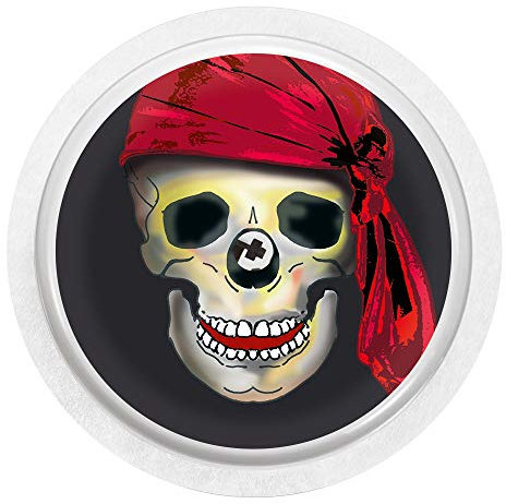 Aufkleber Sticker für FreeStyle Libre 2 Sensor 2x Totenkopf mit Mütze myDili Farbe schwarz