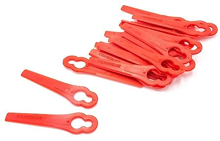 vhbw Messer für Rasentrimmer kompatibel mit Einhell BG-CT 18 Li, GE-CT 18 Li, RG-CT 18/1 Li, BG-Art 18 Li Akku-Trimmer (20 Stück, Rot) - Ersatz-Messer