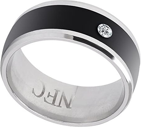 ASHATA Universal Smart NFC-Ringe für Mobiltelefone, Smart Ring Multifunktions-Magic Wearable-Gerät, Smart NFC Waterproof Ring Magic Wearable-Gerät Universal für Mobiltelefone(Größe