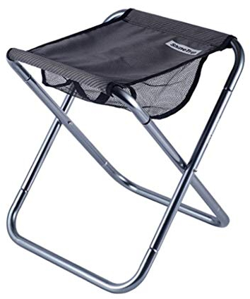 SM SunniMix Leicht Klapphocker Camping Hocker Strandhocker 150kg Angelhocker mit Aufbewahrungstasche für Outdoor- und Indoor-Aktivitäten, Grau