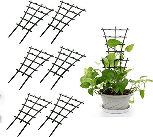 GWOKWAI 6 Stück Rankhilfe für Pflanzen, Kletterpflanzen, Gartenstecker, Pflanzring, Staudenhalter, DIY Garten Mini überlagert Topfpflanzen Stützdraht für drinnen und draußen, Blumen, Gemüse