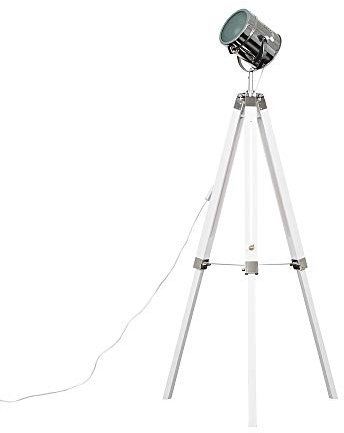 MiniSun | Modern White and Chrome Studio Style Adjustable Spotlight Tripod Floor Lamp | Floor Lamps & Torchieres, Home Décor, Improvement & Lifestyle Essential