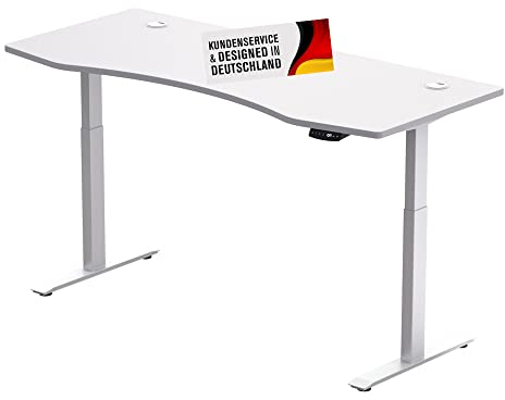 Duke-Handel® Elektrisch Höhenverstellbarer Schreibtisch [ERGONOMISCHER STEHTISCH] - inkl. Memory Funktion und Anti-Kollision Technologie - Tischplatte 180x80cm
