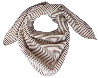 Lilano, Ringel Halstuch, 70% Wolle (kbT), 30% Seide, 210 gr./m² (Mauve/Natur)