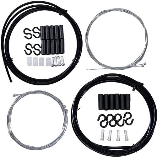 YBEKI 2-in-1 Fahrrad Bremskabel & Schaltzug Set – Hochwertiges Universal-Kabelsatz für MTB, Rennrad, Trekkingbike – 2m Schaltzug + 2.5m Bremskabel (PVC-beschichtet, rostfrei, wärmebehandelt)