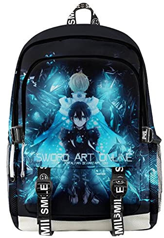 Gumstyle Anime Sword Art Online SAO Rucksack Schultasche 3D Gedruckt Laptop Backpack Büchertasche Jungen Mädchen Daypack Reisetasche 1157/9