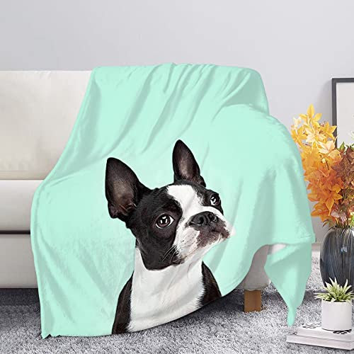 Amzbeauty Weiche Fleecedecke mit Hundemotiv, für Sofa/Stühle/Couch, leicht, warm und gemütlich, Größe XS