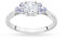 MARKO Weißgold Damen Gold Verlobungsring mit weißem Saphir 0,60Ct und Tansaniten 0,30Ct | Gold 585 (14k) | Goldring mit Box | Goldring für Frauen (Weißer Saphir mit Tansaniten, 61 (19.5))