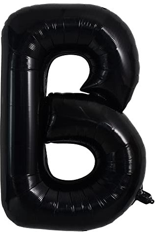 40 Zoll große schwarze B Buchstabe Ballons Jumbo Helium Ballons, Folie Mylar Big Alphabet für Geburtstagsfeier Jubiläum Valentinstag Zubehör Dekorationen