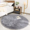 ROHATIM Hochflor Teppich Rund Wohnzimmer Super weich Shaggy Teppich Flauschiger,Soft Area Rug Schlafzimmer Teppiche Super weich Fluffy Kindermatte(grau,100 x 101 cm)