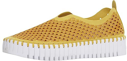 ILSE JACOBSEN HORNBAEK Damen Tulip 3373 Plateau | Slip-On | Low-Top, Goldener Stab, 38 EU