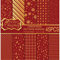 MIAHART 45 Blatt Merry Christmas Pattern Paper Set 10 Designs Festival Dekoratives Bastelpapier doppelseitig für die Kartenherstellung, Scrapbook, A4-Größe, Rot und Gold