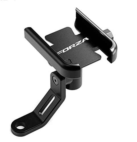 XZLDSD Für Honda Forza 125 250 300 350 750 Motorrad Handyhalter GPS Navigator Rückspiegel Lenkerhalterung Zubehör (Farbe : Mirror Type Black)