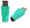 iJiGui USB to PS2 Adapter, Lightweight Practical USB Male to PS2 Female Adapter Cable Converter, For USB Mouse with Keyboard Mouse Connect with Computer, 2Pcs
