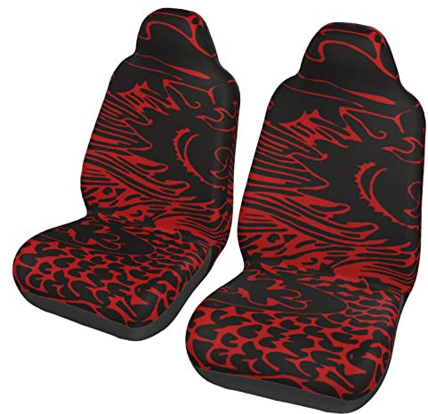 799 2 Stück Autositzbezüge Universell Chinesischer Drache Auto-Sitzbezug Auto-Zubehör Autositzbezüge Für Vordersitze Waschbar Vordersitze Sitzschoner, Für Lieferwagen, SUV, LKW