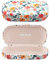 molshine Custodia rigida per occhiali da sole,custodia per occhiali classica grande per donna uomo,occhiali da sole(Fiore Bianco)