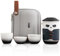 TUCHACA Ensemble de thé de voyage, tasse à thé Panda mignon avec sac de transport, 350ml céramique Kung Fu théière avec 4 tasses à thé en céramique avec filtre à thé. (Noir)