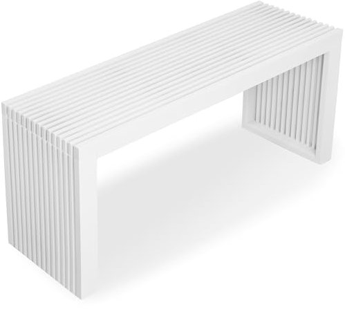 Bambus Essbank | Eingangsbank | Bambusbank | Mid Century Moderne Indoor Holzbank | Bank für Schlafzimmer, Esszimmer, Eingangsbereich, Bad, Küche und mehr | Kleine Bank für den Eingangsbereich |