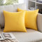 MIULEE 2er Set Outdoor Kissenbezug wasserdichte Kissenbezüge Sofakissen Dekorativ Couchkissen Wetterfeste Kissenhülle Zierkissen Bezug Weich für Sofa Couch Outdoor Garten Balkon 40x40 cm Gelb