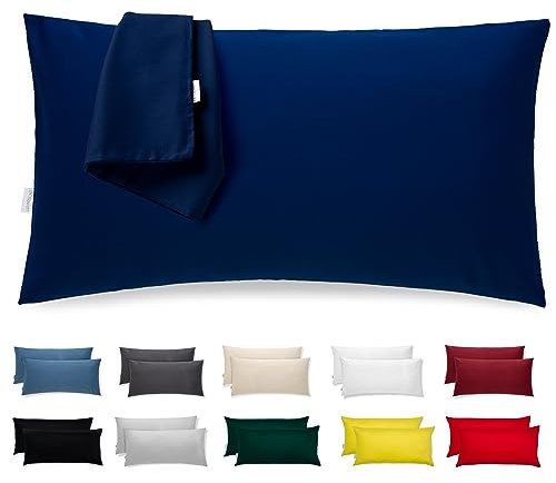 Kissenbezug 30x50 Mikrofaser Premium 2er Set Kissenhülle Deko für Kissen Sofa/Bett Stoff Superweicher Resistent Hypoallergen Anti-Milben Atmungsaktiv Kopfkissenbezug mit Verdecktem Zip Voll Waschbar