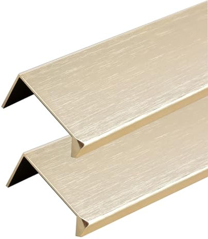 JMCXSM592 2 pièces poignée de tirette Invisible Bouton de Meuble Aluminium Poignées pour placards Caché poignée de porte Armoire Angle droit Poignet Tiroirs,Tirer Dressing (Or brossé,80mm)