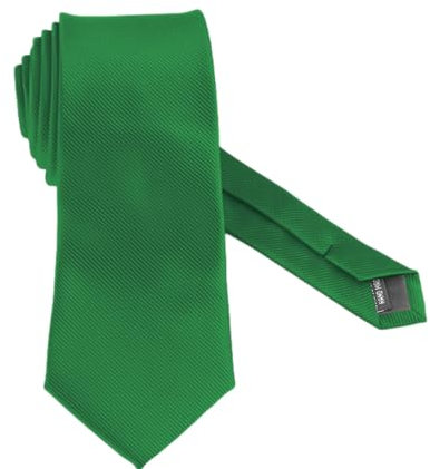 Cravate Homme Élégante en Soie - Fine, Slim pour Mariage - Vert, Noire - Cadeau pour Homme et Femme - Tie Perverse
