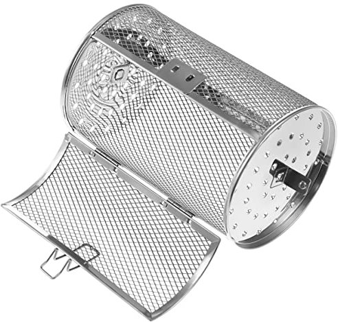 KITANDOVE Grilling Cage Baking Tube Rotisserie Attachment for Oven Barbecue Basket Rotisserie Cage Bean Roaster Basket