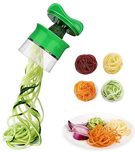 Spiralschneider Hand für Gemüsespaghetti Gemüsehobel für Karotte, Gurke, Kartoffel, Kürbis, Zucchini