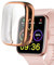 smaate Uhrenhüllen kompatibel mit ID208 Plus 4,6 cm Enomir Fitpolo Quican Tensky Veryfit Smart Watch, TPU-Hülle mit Displayschutzfolie, schützt Uhrenkörper und Bildschirm
