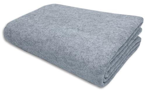 EDGEAM Bastelfilz 100x90cm Filzstoff 1,4mm dick Filz zum Basteln Polyester Felt Fabric für Handarbeit DIY Nähprojekt Patchwork Dekorationen (Hellgrau, 100cm x 90cm)