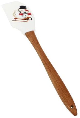 ASAKKURA 1pièce Spatule Silicone Noël Racleur à Crème Pour Gâteaux Et Desserts Outil De Pâtisserie Pratique Avec Design Festif Pour Amateurs De Cuisine Et Gâteaux