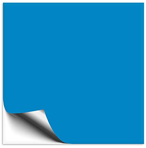 10 Stück Fliesenaufkleber 10x10 cm hellblau matt, selbstklebende Fliesenfolie für Küche & Bad, mit Aufkleber Fliesen einfach überkleben